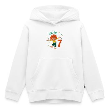 Pumuckl Ich Bin Sieben Geburtstagsmotiv - Kinder Premium Organic Hoodie - Weiß - Vorne - AI Model Kid Female (0cm)