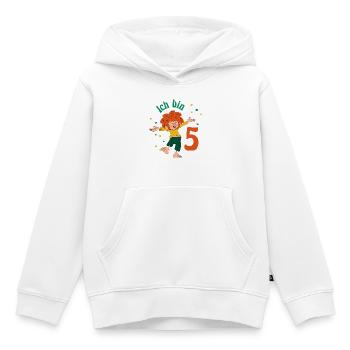 Pumuckl Ich Bin Fünf Geburtstagsmotiv - Kinder Premium Organic Hoodie - Weiß - Vorne - AI Model Kid Female (0cm)