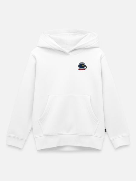 Astronautenhelm - Kinder Premium Organic Hoodie - Weiß