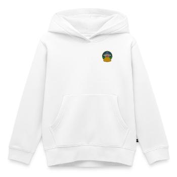 OVNI - Sweat Premium à capuche enfant bio - blanc - Devant - AI Model Kid Female (0cm)