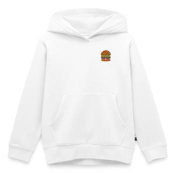 Burger bestickt - Kinder Premium Organic Hoodie - Weiß - Vorne - AI Model Kid Female (0cm)