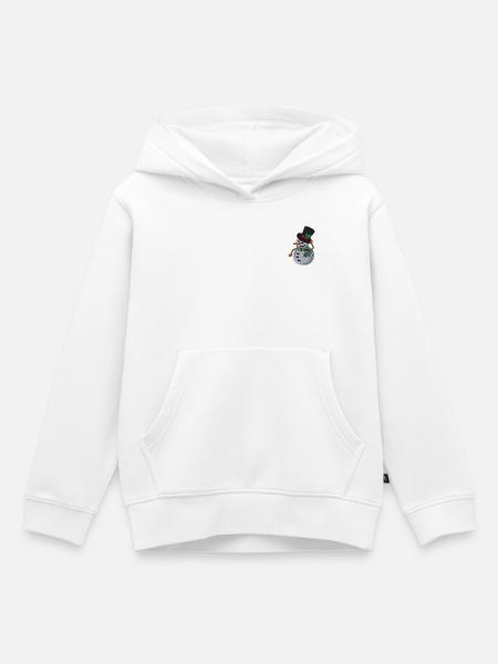 Snowman - Kids Premium Organic Hoodie - white