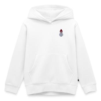 Schneemann bestickt - Kinder Premium Organic Hoodie - Weiß - Vorne - AI Model Kid Female (0cm)