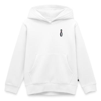 Bowling Pin bestickt - Kinder Premium Organic Hoodie - Weiß - Vorne - AI Model Kid Female (0cm)