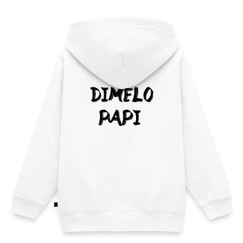 Dimelo Papi Latino - Sweat Premium à capuche enfant bio - blanc - Dos - AI Model Kid Female (0cm)