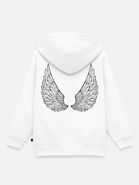 Engelsflügel - Kinder Premium Organic Hoodie - Weiß