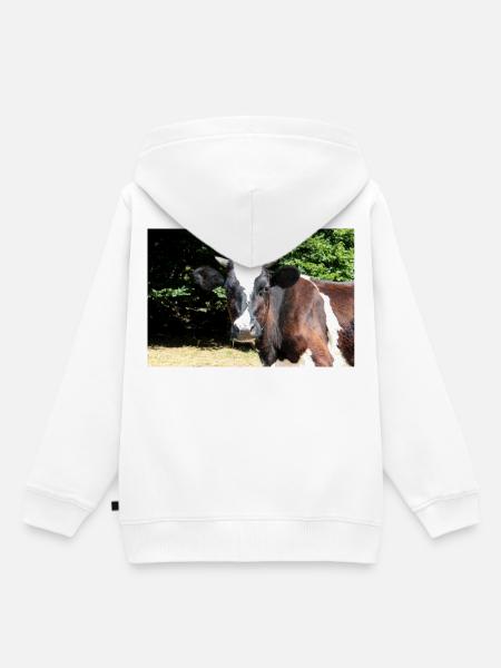 Kuh Poster - Kinder Premium Organic Hoodie - Weiß