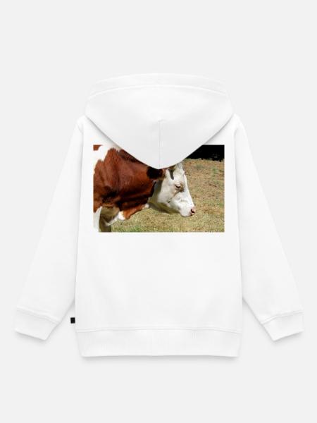Kuh Poster - Kinder Premium Organic Hoodie - Weiß