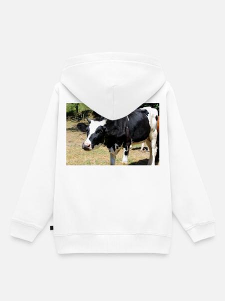 Kuh Poster - Kinder Premium Organic Hoodie - Weiß