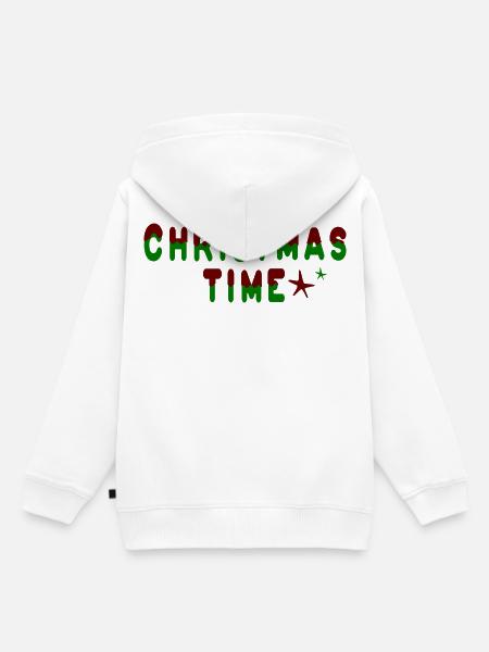 Christmas Time - Kinder Premium Organic Hoodie - Weiß