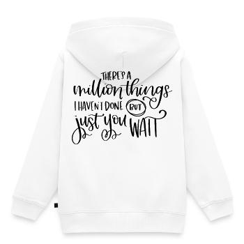 Des millions de choses - Sweat Premium à capuche enfant bio - blanc - Dos - AI Model Kid Female (0cm)