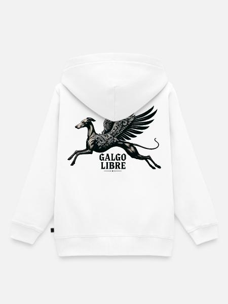 Galgo Libre Nr1 - Kinder Premium Organic Hoodie - Weiß
