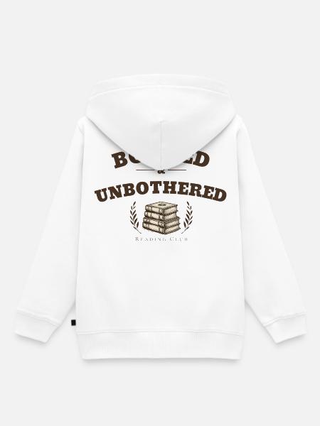 Bookes & Unbothered - Kinder Premium Organic Hoodie - Weiß