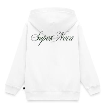 Signe Supernova - Sweat Premium à capuche enfant bio - blanc - Dos - AI Model Kid Female (0cm)