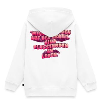 Minusstunden auf der Arbeit - Kinder Premium Organic Hoodie - Weiß - Hinten - AI Model Kid Female (0cm)