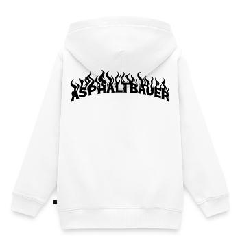 Asphaltbauer - Kinder Premium Organic Hoodie - Weiß - Hinten - AI Model Kid Female (0cm)