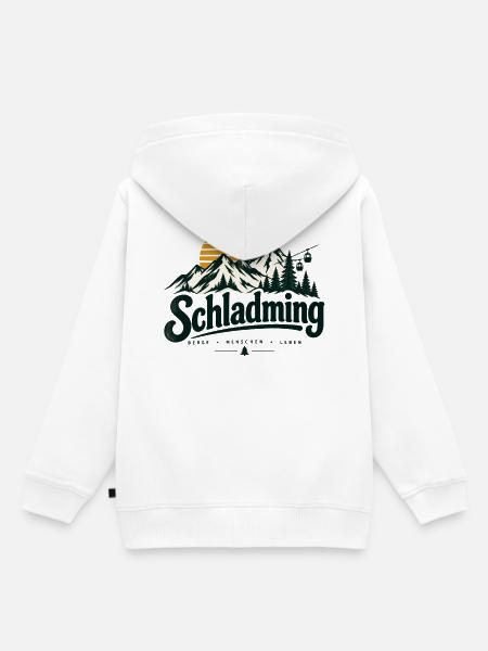 Schladming - Kinder Premium Organic Hoodie - Weiß