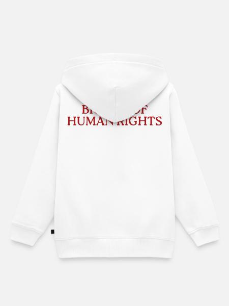 Big Fan Of Human Rights - Kinder Premium Organic Hoodie - Weiß