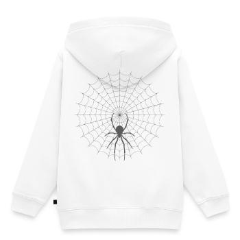 Silhouette de toile d’araignée - Sweat Premium à capuche enfant bio - blanc - Dos - AI Model Kid Female (0cm)
