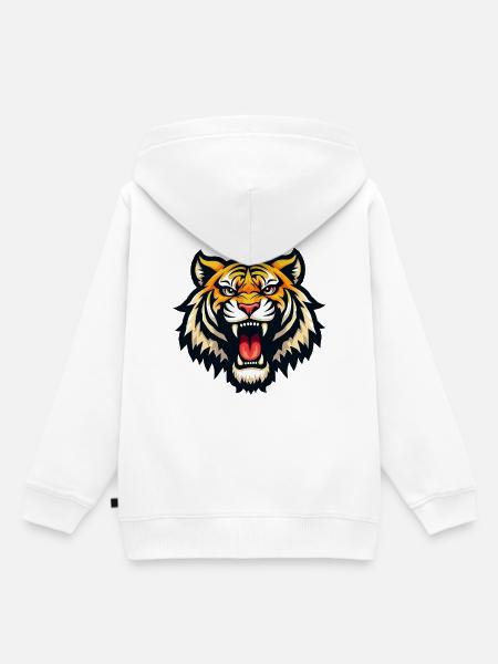 Tiger - Kinder Premium Organic Hoodie - Weiß