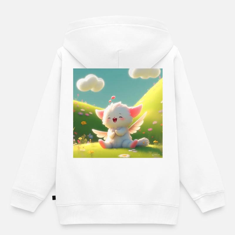 Concevoir - Sweat Premium à capuche enfant bio - blanc