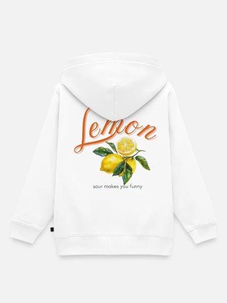 Lemon - Kinder Premium Organic Hoodie - Weiß