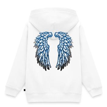 Je suis un ange - Sweat Premium à capuche enfant bio - blanc - Dos - AI Model Kid Female (0cm)