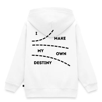 Eigene Schicksalslichtfarben - Kinder Premium Organic Hoodie - Weiß - Hinten - AI Model Kid Female (0cm)
