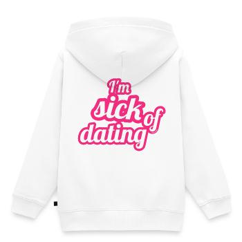 I'm sick of dating – Feministisches Statement - Kinder Premium Organic Hoodie - Weiß - Hinten - AI Model Kid Female (0cm)