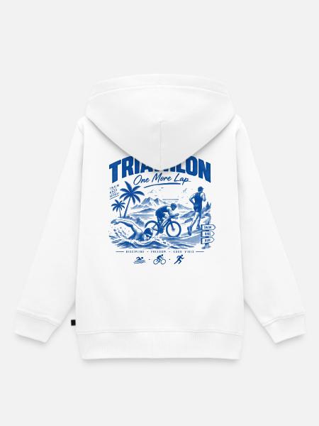 Triathlon Noch Eine Runde - Kinder Premium Organic Hoodie - Weiß
