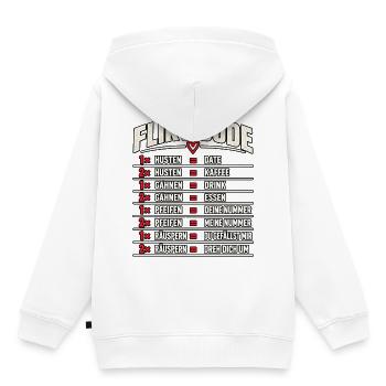 Flirt-Code – Lustiges Dating Design - Kinder Premium Organic Hoodie - Weiß - Hinten - AI Model Kid Female (0cm)