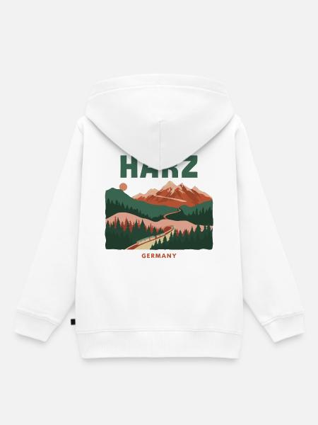 Harz Germany Mountain Railway - Kinder Premium Organic Hoodie - Weiß