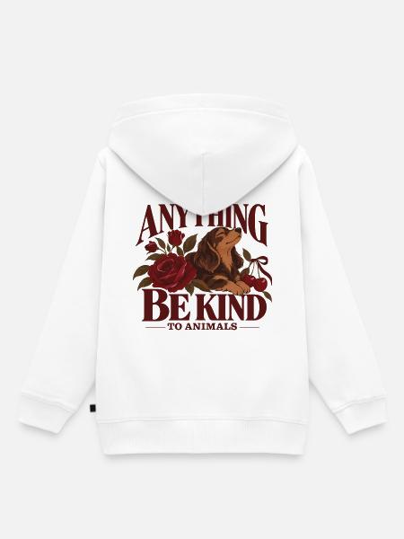 Be Kind To Animals Dachshund - Kinder Premium Organic Hoodie - Weiß