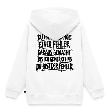 Am Ende warst du der Fehler - Kinder Premium Organic Hoodie - Weiß - Hinten - AI Model Kid Female (0cm)