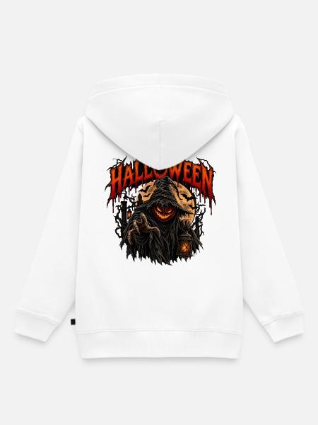 Spüre den wahren Halloween-Grauen! - Kinder Premium Organic Hoodie - Weiß