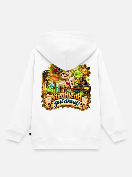 Wenuma Strahlend Gut Drauf - Kinder Premium Organic Hoodie - Weiß