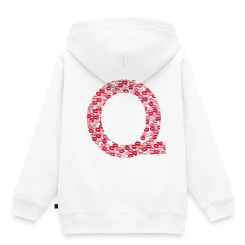 Buchstabe Q - Kisses T-Shirt - Kinder Premium Organic Hoodie - Weiß - Hinten - AI Model Kid Female (0cm)