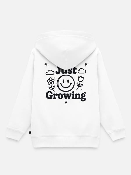Just Growing - Kinder Premium Organic Hoodie - Weiß