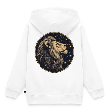 Leo with starry sky - Kids Premium Organic Hoodie - white - Back - AI Model Kid Female (0cm)