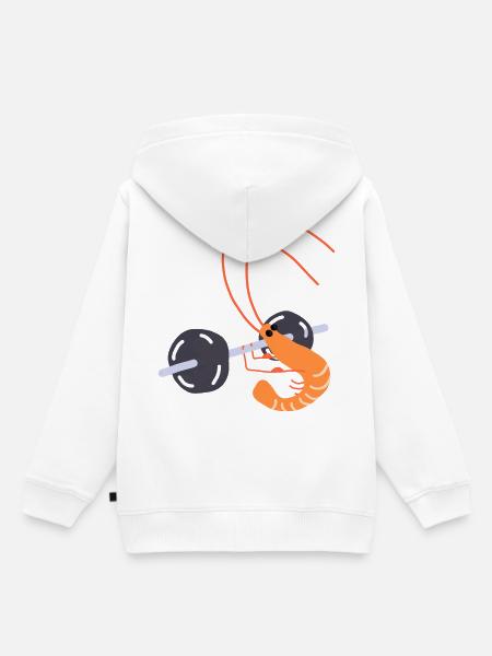 Bodybuilding Sallle Garnelen - Kinder Premium Organic Hoodie - Weiß