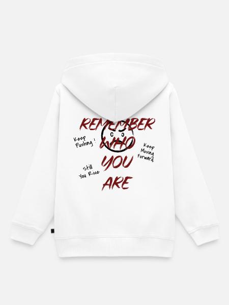 Erinnere dich, wer du bist - Kinder Premium Organic Hoodie - Weiß