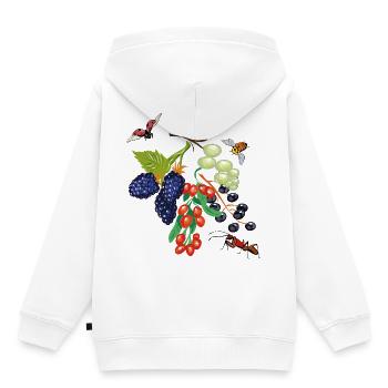Obst mit Insekten - Kinder Premium Organic Hoodie - Weiß - Hinten - AI Model Kid Female (0cm)