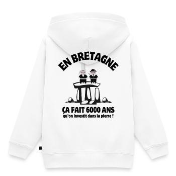 Brittany, Brittany humour, Breizh - Kids Premium Organic Hoodie - white - Back - AI Model Kid Female (0cm)
