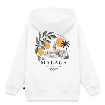 Málaga Küstenparadies - Kinder Premium Organic Hoodie - Weiß - Hinten - AI Model Kid Female (0cm)