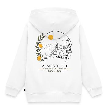 Amalfi Küste - Kinder Premium Organic Hoodie - Weiß - Hinten - AI Model Kid Female (0cm)