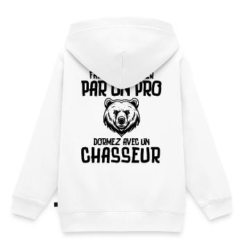 Jagd, Jäger, Anti-Jagd - Kinder Premium Organic Hoodie - Weiß - Hinten - AI Model Kid Female (0cm)