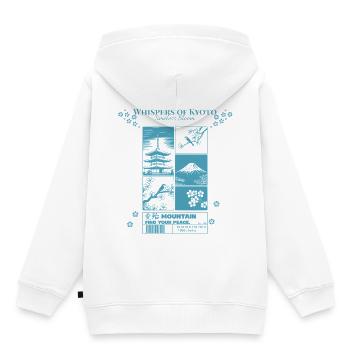 Kyoto Blütenzeit Zeitlose Blüte - Kinder Premium Organic Hoodie - Weiß - Hinten - AI Model Kid Female (0cm)