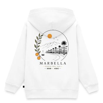 Marbella Küstenstimmung - Kinder Premium Organic Hoodie - Weiß - Hinten - AI Model Kid Female (0cm)