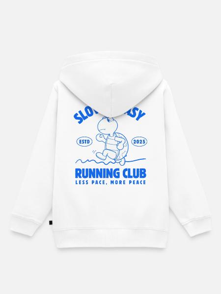 Slow & Easy Running Club - Kinder Premium Organic Hoodie - Weiß
