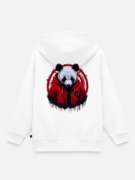 Panda Street Style - Kids Premium Organic Hoodie - white